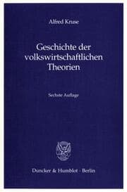 Cover von Geschichte der volkswirtschaftlichen Theorien.