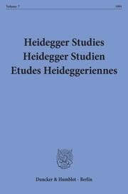 Cover von Heidegger Studies - Heidegger Studien - Etudes Heideggeriennes.