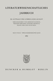 Cover von Literaturwissenschaftliches Jahrbuch