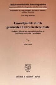 Cover von Umweltpolitik durch gemischten Instrumenteneinsatz.