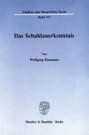 Cover von Das Schuldanerkenntnis.