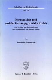 Cover von Normativität und sozialer Geltungsgrund des Rechts.