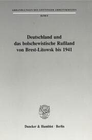 Cover von Deutschland und das bolschewistische Rußland von Brest-Litowsk bis 1941.