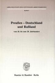 Cover von Preußen - Deutschland und Rußland