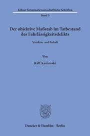 Cover von Der objektive Maßstab im Tatbestand des Fahrlässigkeitsdelikts.