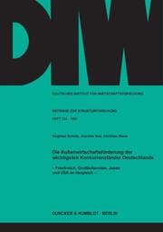 Cover von Die Außenwirtschaftsförderung der wichtigsten Konkurrenzländer Deutschlands.