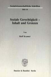 Cover von Soziale Gerechtigkeit - Inhalt und Grenzen.