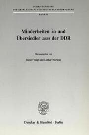 Cover von Minderheiten in und Übersiedler aus der DDR.