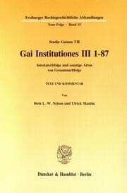Cover von Gai Institutiones III 1 - 87.