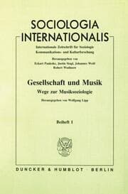 Cover von Gesellschaft und Musik - Wege zur Musiksoziologie.