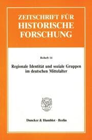 Cover von Regionale Identität und soziale Gruppen im deutschen Mittelalter.