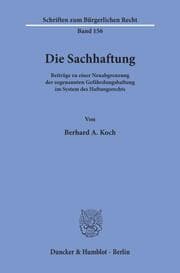 Cover von Die Sachhaftung.