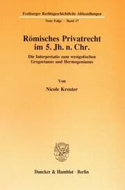 Cover von Römisches Privatrecht im 5. Jh. n. Chr.
