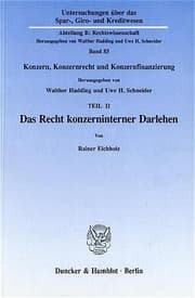 Cover von Das Recht konzerninterner Darlehen.