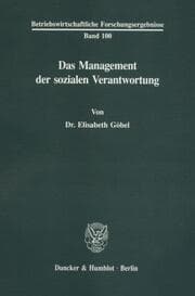 Cover von Das Management der sozialen Verantwortung.