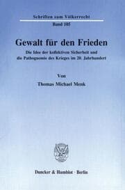 Cover von Gewalt für den Frieden.