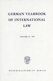 Cover von German Yearbook of International Law - Jahrbuch für Internationales Recht.