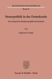 Cover von Steuerpolitik in der Demokratie.