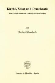 Cover von Kirche, Staat und Demokratie.