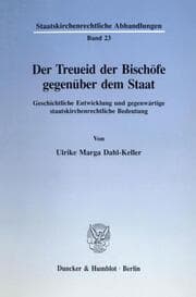 Cover von Der Treueid der Bischöfe gegenüber dem Staat.