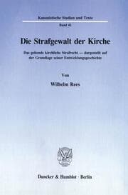 Cover von Die Strafgewalt der Kirche.