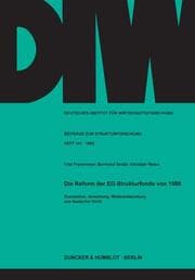 Cover von Die Reform der EG-Strukturfonds von 1988.