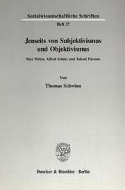 Cover von Jenseits von Subjektivismus und Objektivismus.