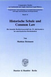 Cover von Historische Schule und Common Law.