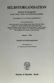 Cover von Selbstorganisation.