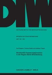 Cover von Strukturelle Anpassungsprozesse in der Region Berlin-Brandenburg.