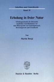 Cover von Erholung in freier Natur.