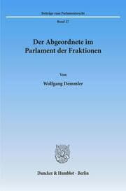 Cover von Der Abgeordnete im Parlament der Fraktionen.