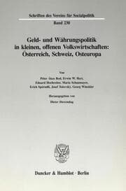 Cover von Geld- und Währungspolitik in kleinen, offenen Volkswirtschaften.