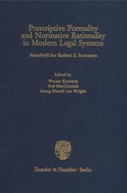Cover von Prescriptive Formality and Normative Rationality in Modern Legal Systems.