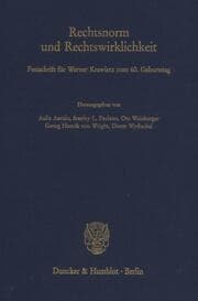 Cover von Rechtsnorm und Rechtswirklichkeit.