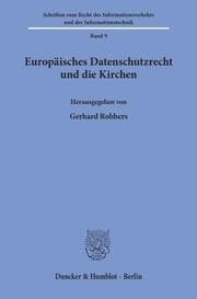 Cover von Europäisches Datenschutzrecht und die Kirchen.
