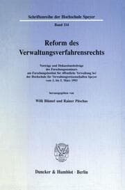 Cover von Reform des Verwaltungsverfahrensrechts.