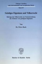Cover von Geistiges Eigentum und Völkerrecht.