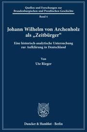 Cover von Johann Wilhelm von Archenholz als 'Zeitbürger'.
