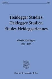 Cover von Heidegger Studies - Heidegger Studien - Etudes Heideggeriennes.