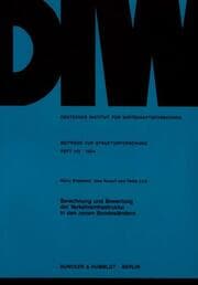 Cover von Berechnung und Bewertung der Verkehrsinfrastruktur in den neuen Bundesländern.