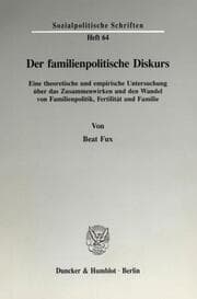 Cover von Der familienpolitische Diskurs.