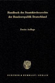 Cover von Handbuch des Staatskirchenrechts der Bundesrepublik Deutschland.