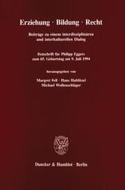 Cover von Erziehung - Bildung - Recht.