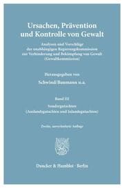 Cover von Ursachen, Prävention und Kontrolle von Gewalt.