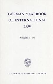 Cover von German Yearbook of International Law - Jahrbuch für Internationales Recht.