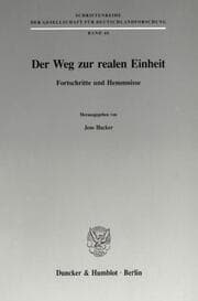 Cover von Der Weg zur realen Einheit.