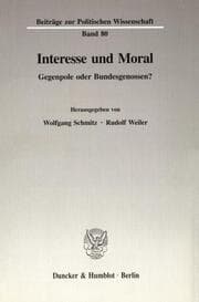 Cover von Interesse und Moral.