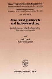 Cover von Abwasserabgabengesetz und Indirekteinleitung.
