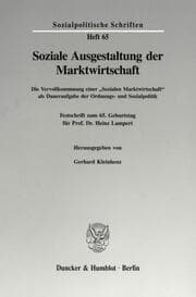 Cover von Soziale Ausgestaltung der Marktwirtschaft.